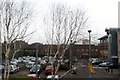 Cars parked in the forecourt of the Ulster Television Centre