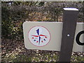 Colmworth village sign: detail (Festival of Britain logo)