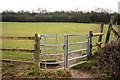 Kissing gate to the footpath