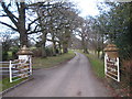 Gateway at the southern entrance to Cricket St Thomas estate.