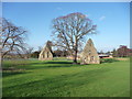 Gable ends of the Parliament Barn at Acton Burnell