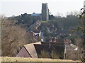 Kersey street and church from the north-east