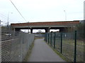 Bridge over cycle path