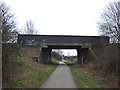 Bridge over cycle path