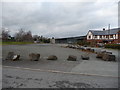 Part of the old Laura Ashley factory loading bays in Carno