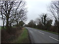 Minor road heading south towards Hougham