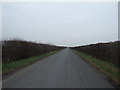 Minor road heading east over Caythorpe Heath