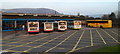 Five buses in Port Talbot Bus Station