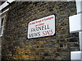 Street sign: Farnell Mews