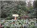 A new fence and sign at the former children