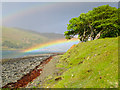 NM7027 : Rainbow over Loch Spleve Croggan by Robert Skipworth