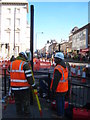 TQ2681 : Surveying work in Praed Street Paddington by Rod Allday