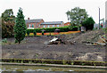 Canalside building site in Middlewich, Cheshire