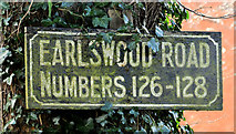 J3774 : Earlswood Road sign, Belfast by Albert Bridge
