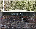 Old style label on railway bridge