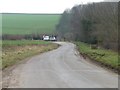 Parked at a bend in the road