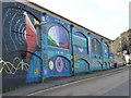 Bournemouth: Soundclash wall in Exeter Crescent