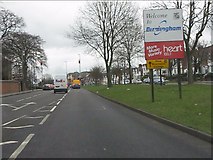 SO9977 : Welcome to Birmingham on the northbound A38 by Peter Whatley