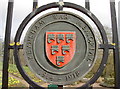 Memorial crest on the gates