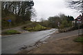 Diverging roads at the south end of Tideswell