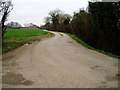 Farm track to Park Lane Cottages and Morells Cottage