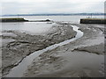 NS9981 : Bo'ness Harbour at low tide by M J Richardson