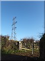 Men at work on a pylon near Tremorebridge 