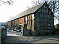 The Timber framed barn at Plas Wiggin from a different angle