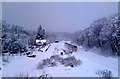 CrossCountry Train heads north through snowy Dore