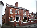 Redbrick Victorian houses in Mount Street, Mountfields, Shrewsbury