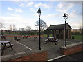 The beer garden at the Whitegates Hotel