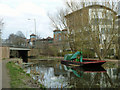 Maintenance boat by Lockfield Drive bridge