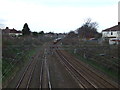 Railway running north towards Liverpool