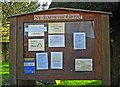 Church of St. James the Great (5) - church notice board, Cranham