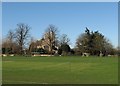 Girton: cricket ground and parish church in March