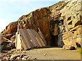 NX4235 : St Ninian's Cave - No Entry by Andy Farrington