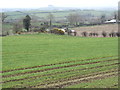 Spraying arable land next to the Loughhorne Road