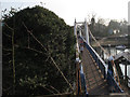 TQ1671 : Suspension footbridge at Teddington Weir by Stephen Craven