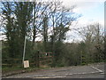 Entrance to public bridleway on the southern side of the River Tees