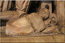 SK9674 : Baby on Randes Memorial, St Vincent's, Burton by J.Hannan-Briggs