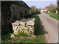 Old churn stand by converted barn,  Westhall Hill