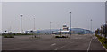 Empty car parks with the Airport buildings beyond