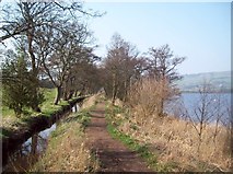 SK0379 : Footpath and Brook by Combs Reservoir by Jonathan Clitheroe