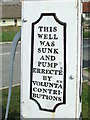 Plaque On Village Pump