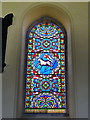SD4498 : St Anne's Church, Ings, Stained glass window by Alexander P Kapp