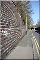 Railway retaining wall, Carlton Place