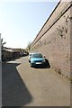 Railway retaining wall, off Swindon Road