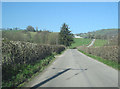 Approaching road junction near Lledfron