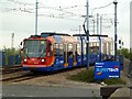 Supertram approaching the Nunnery Depot