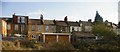 Backs of houses on Blandford Road, from the train